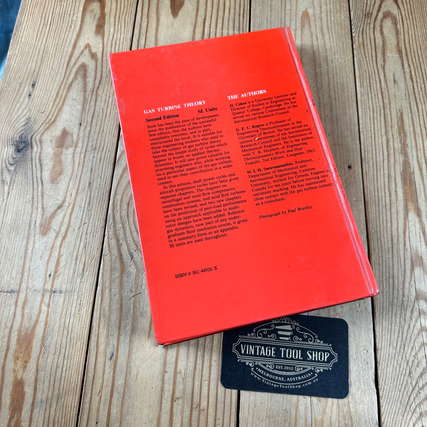 XBN146 Vintage 1979 BOOK GAS TURBINE THEORY by H.Cohen, G.F.C.Rogers, H.I.H.Saravanamuttoo