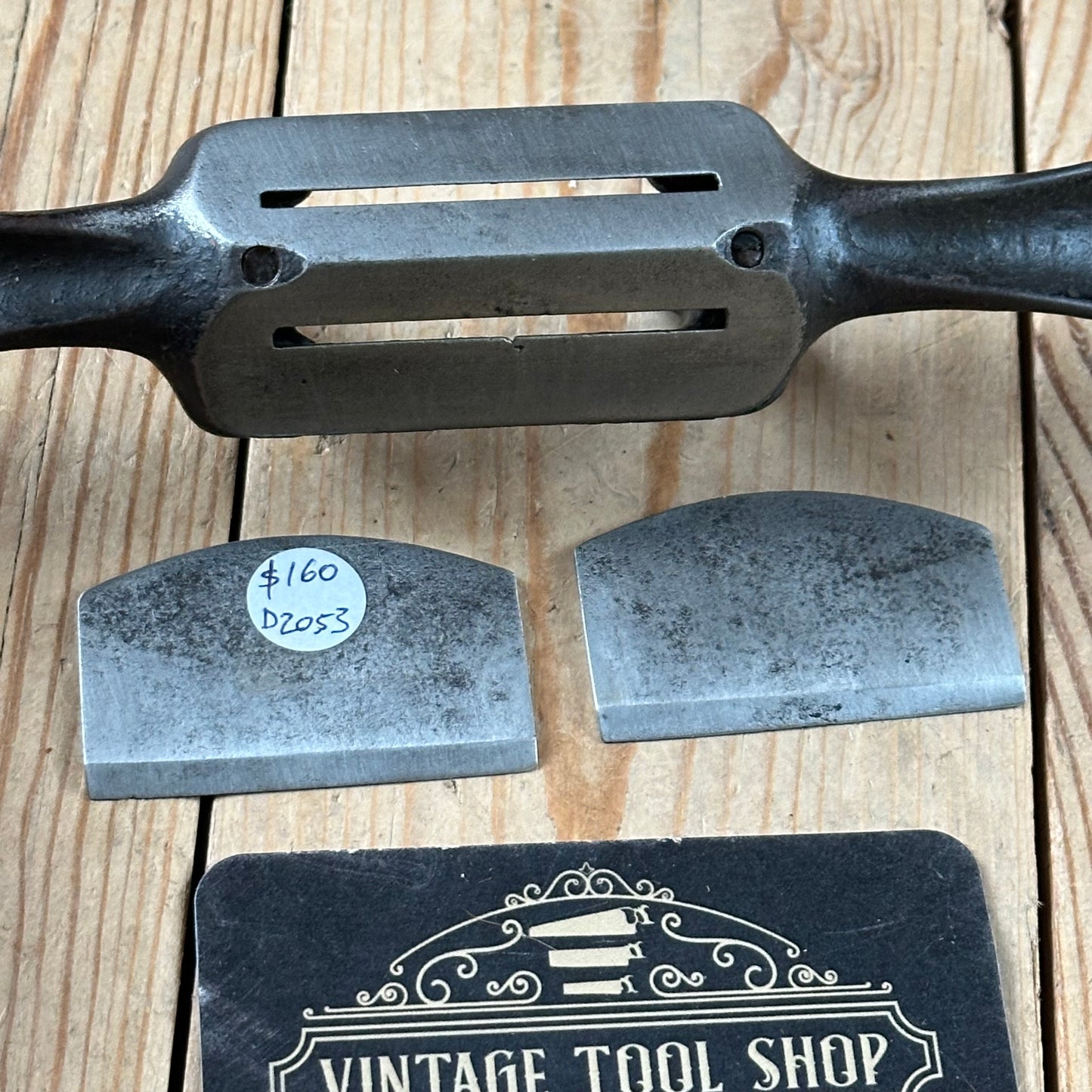 D2053 Antique 1870s STANLEY USA No.62 dual SPOKESHAVE spoke shave