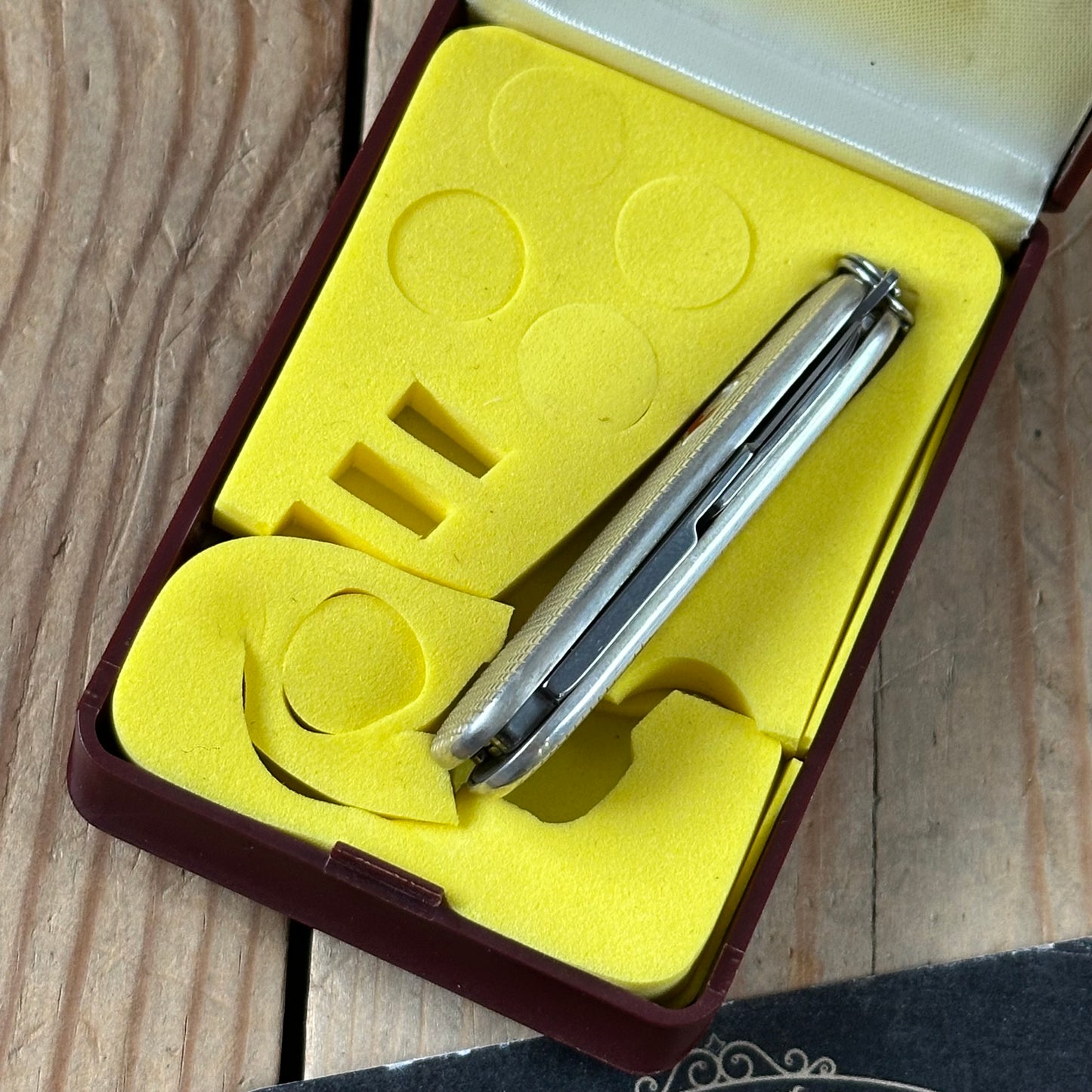 K51 Vintage engraved Victorinox SWISS 925 Barleycorn Pattern STERLING SILVER Tool SWISS ARMY KNIFE