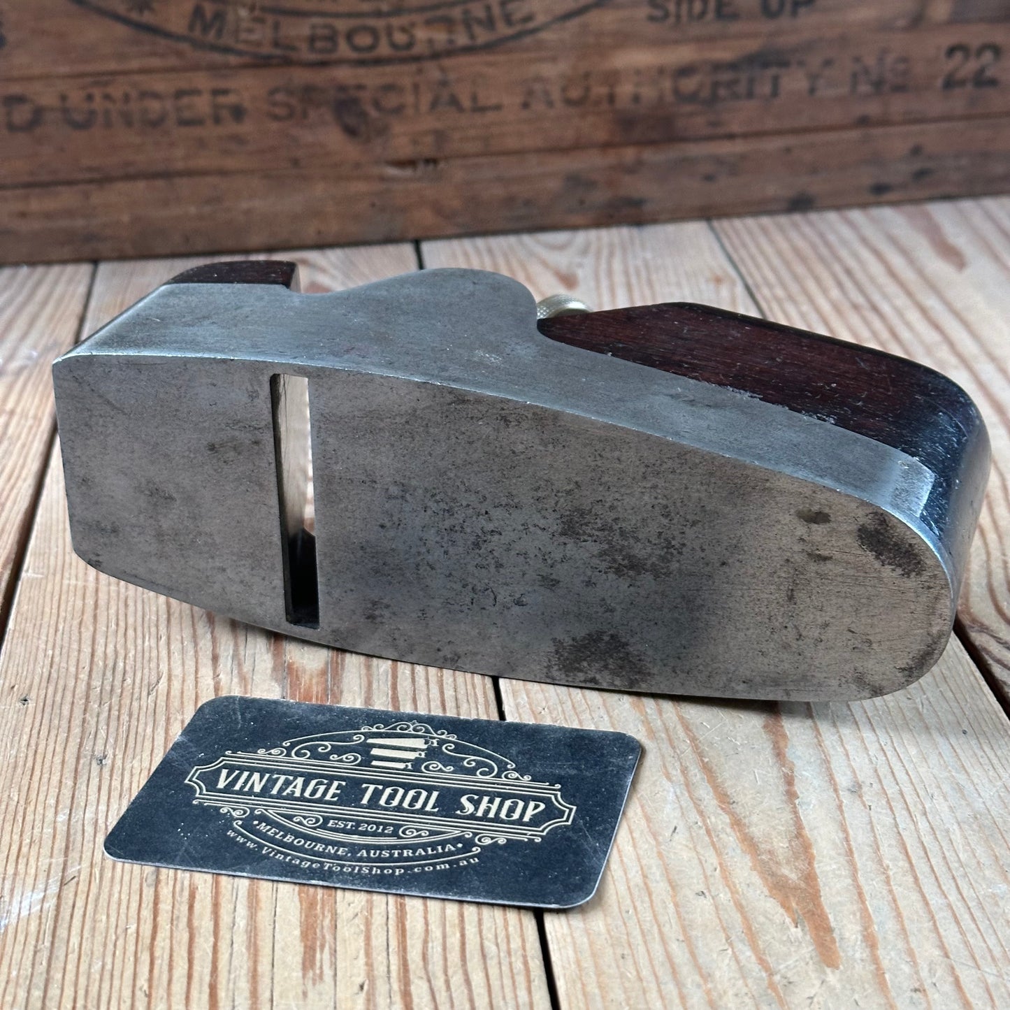 N1038 Antique MATHIESON Scotland No:842 SMOOTHING plane Rosewood