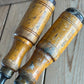 H2361 Vintage set of 6 x E.A. BERG Sweden wooden handled BEVEL CHISELS
