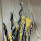 H2515 Vintage BOXED mixed set of 13 x CLEVELAND style wood drill BITS brace BIT set