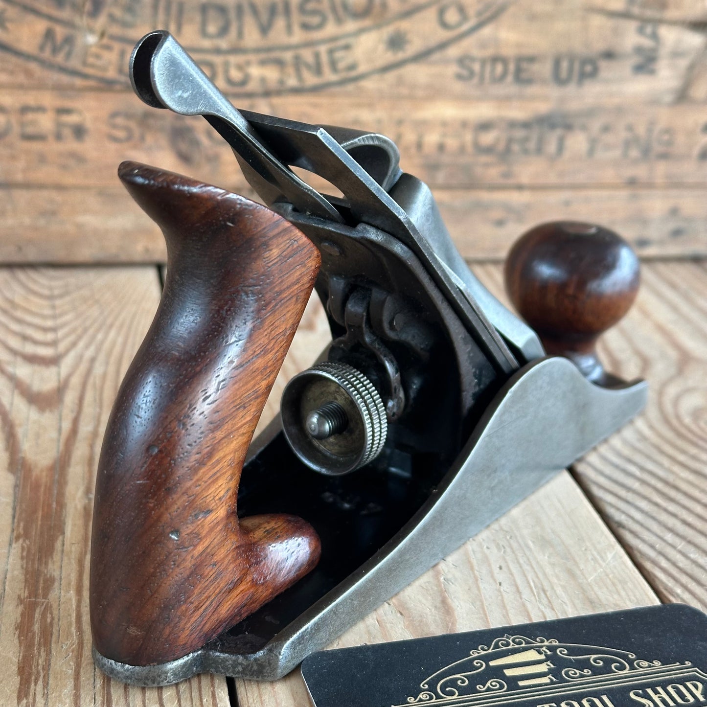 SOLD. N1660 Vintage SARGENT USA No.407 No.2 size PLANE Rosewood handles