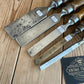 T10076 Vintage set of 5 x TITAN AUSTRALIA No:101 Registered Firmer CHISELS