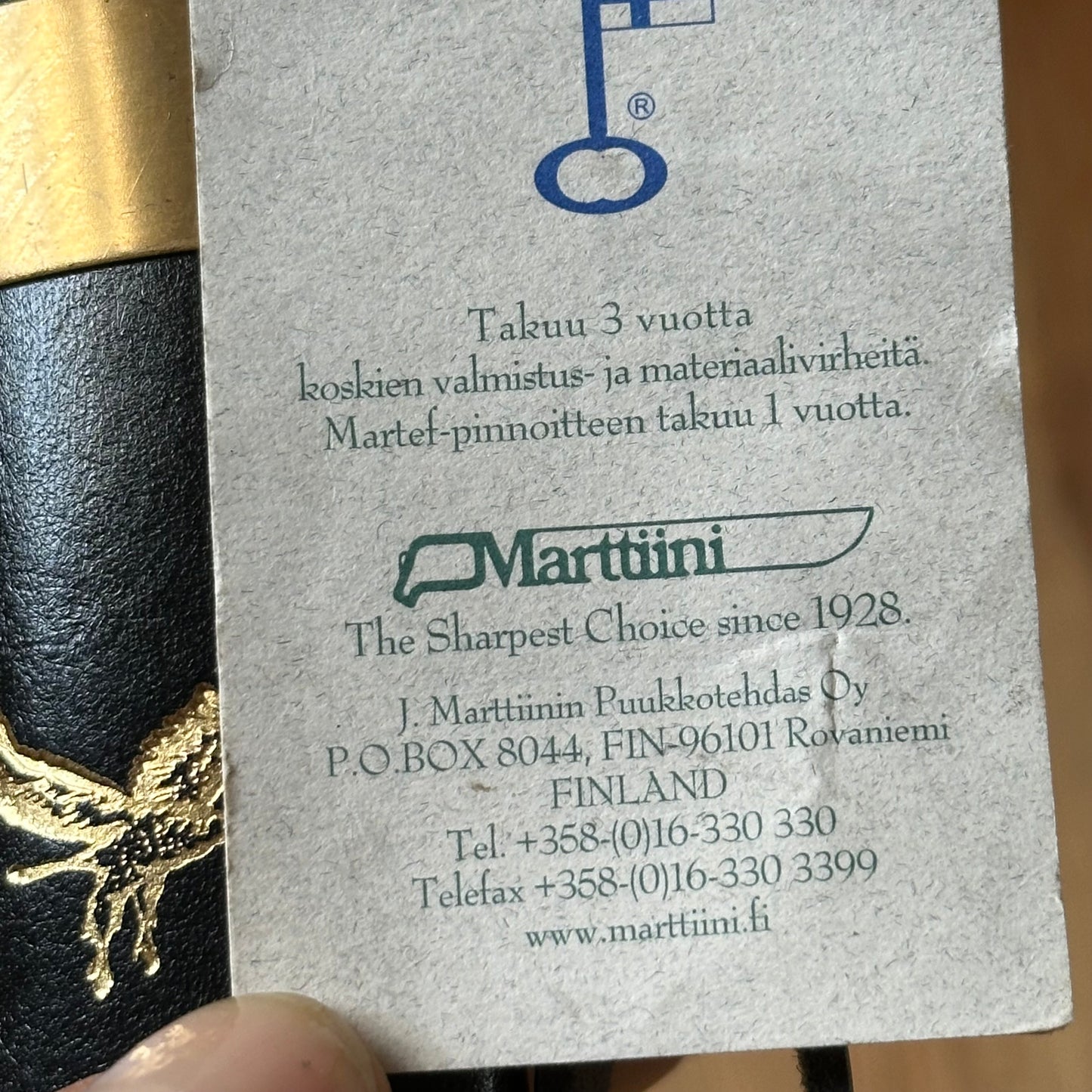 K36 Vintage Original Finnish MARTTIINI FINLAND EAGLE HEAD Puukko KNIFE