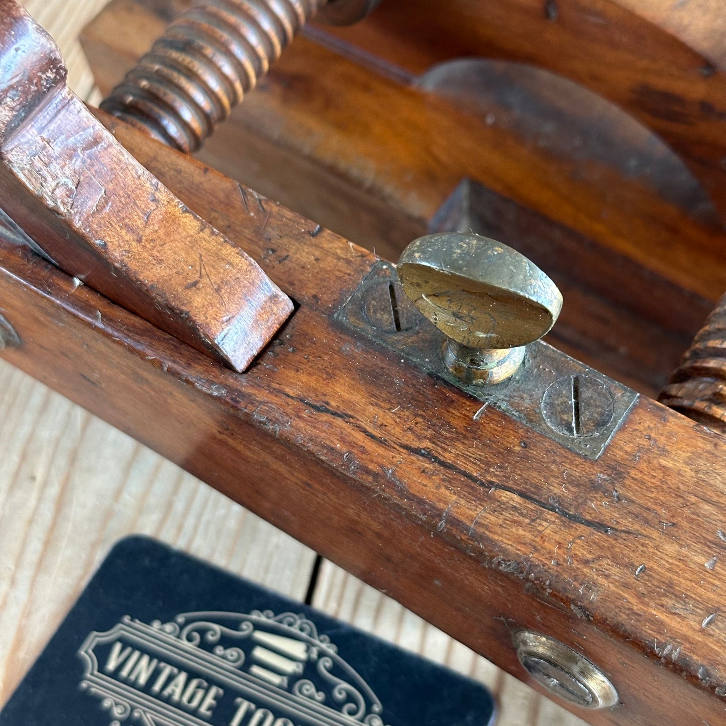 T8552 UNIQUE! Antique USER MADE Mahogany PLOUGH PLANE