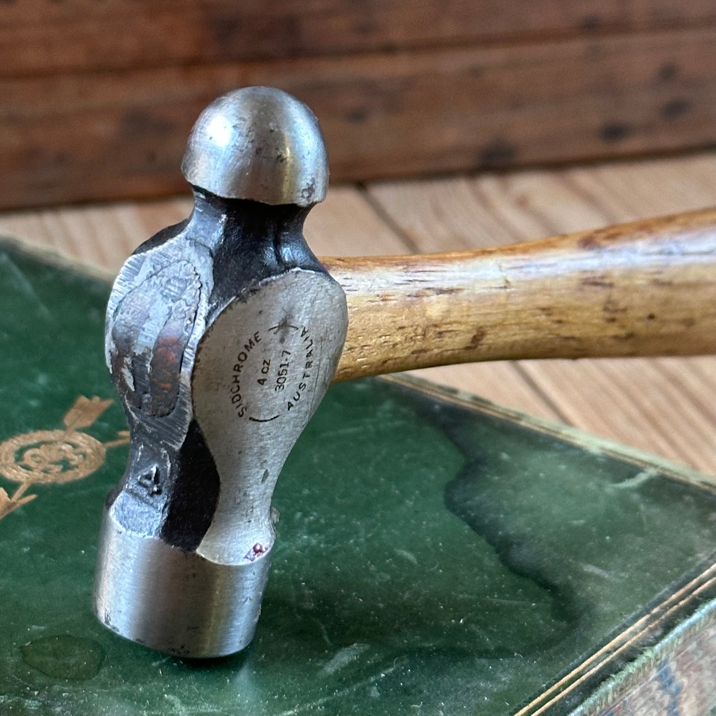 N1858 RARE SIZE! Vintage SIDCHROME Australia small 4oz BALL PEEN pein Hammer