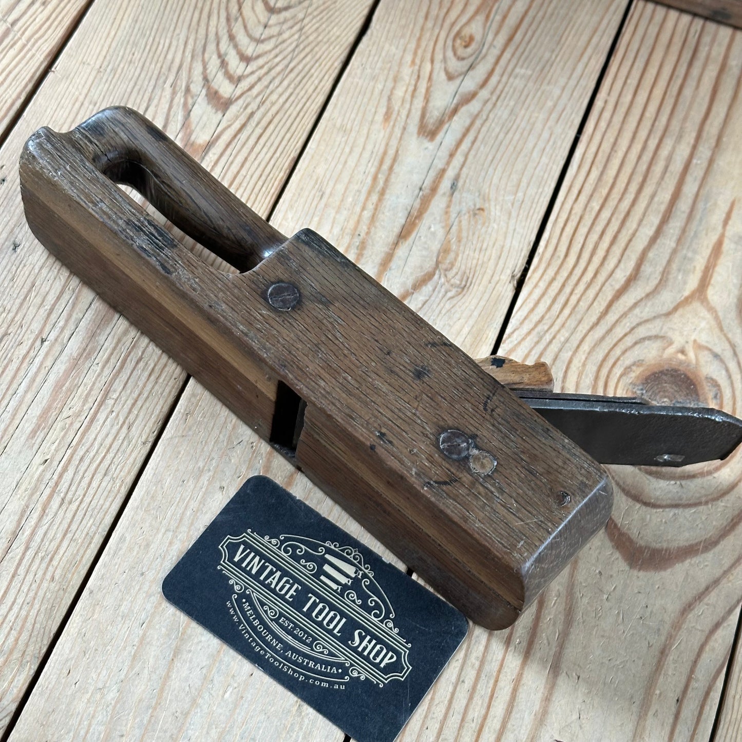 Y1538  Antique FRENCH Wooden PLANE display