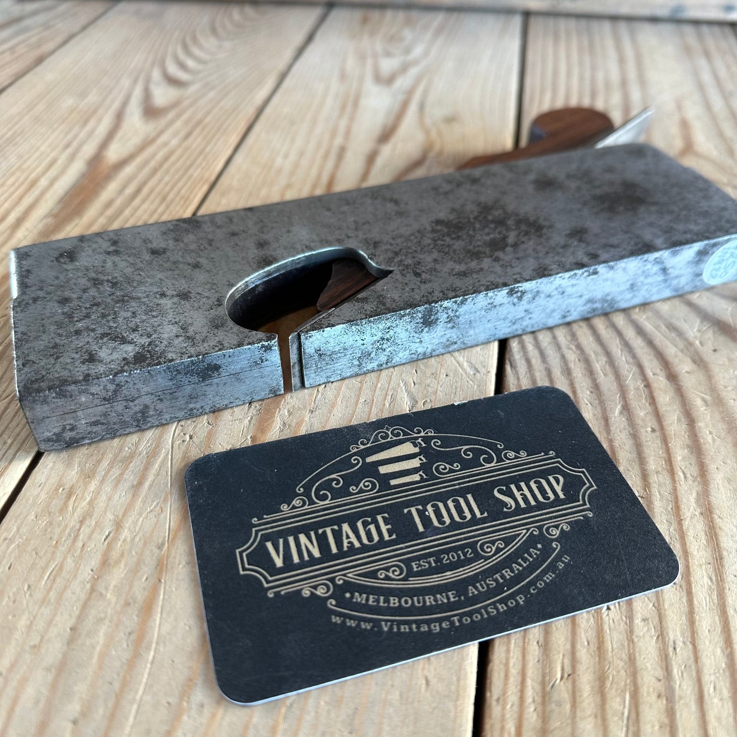 N1922 Antique Iron & ROSEWOOD INFILL 3/4” 18mm Shoulder PLANE by MATHIESON