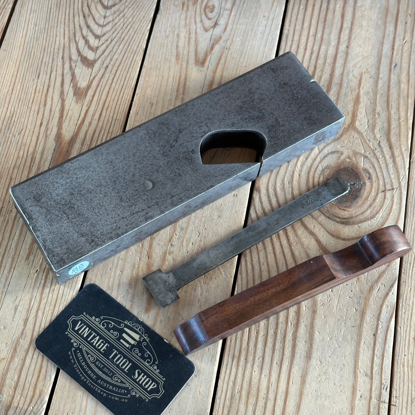 N1924 Antique Iron & MAHOGANY INFILL Shoulder PLANE