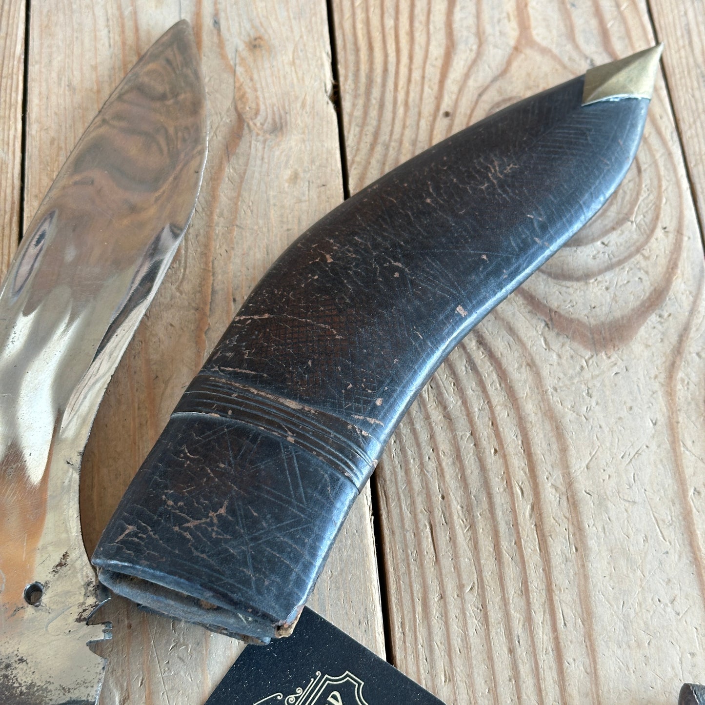 SOLD H1214 Vintage KHUKURI / Khukri Nepalese KNIFE SET