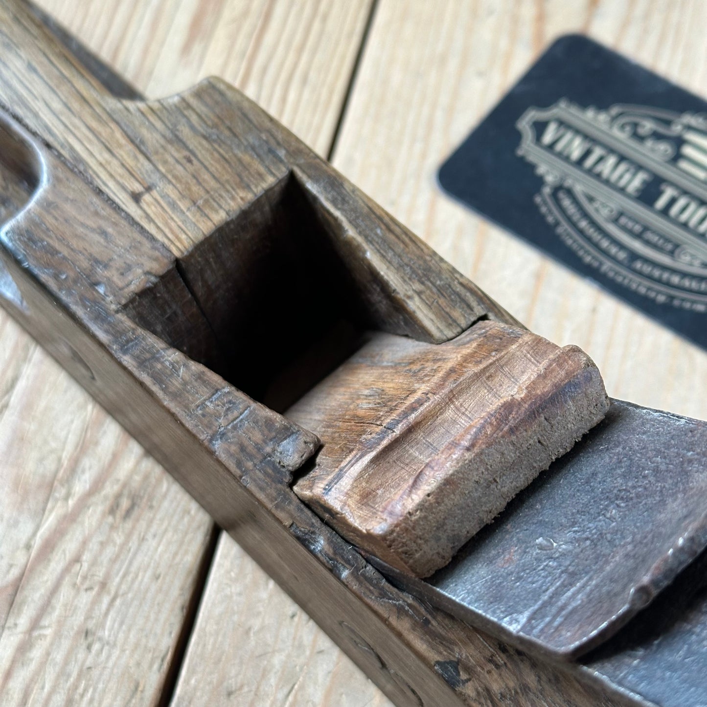 Y1538  Antique FRENCH Wooden PLANE display