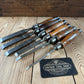 H2459 ICONIC! Vintage set of 6 x TITAN AUSTRALIA No:101 Registered Firmer CHISELS
