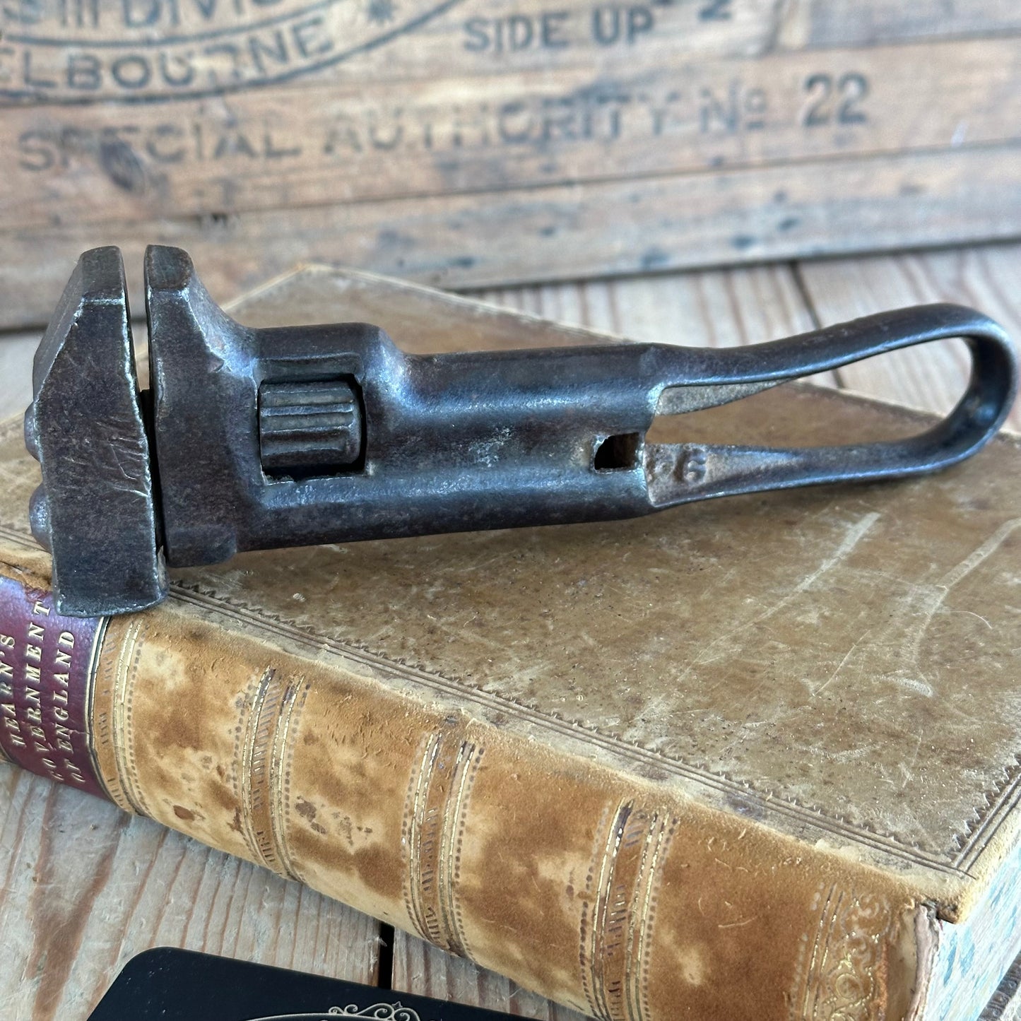 N1529 UNUSUAL! Vintage Patented 1897 WRENCH