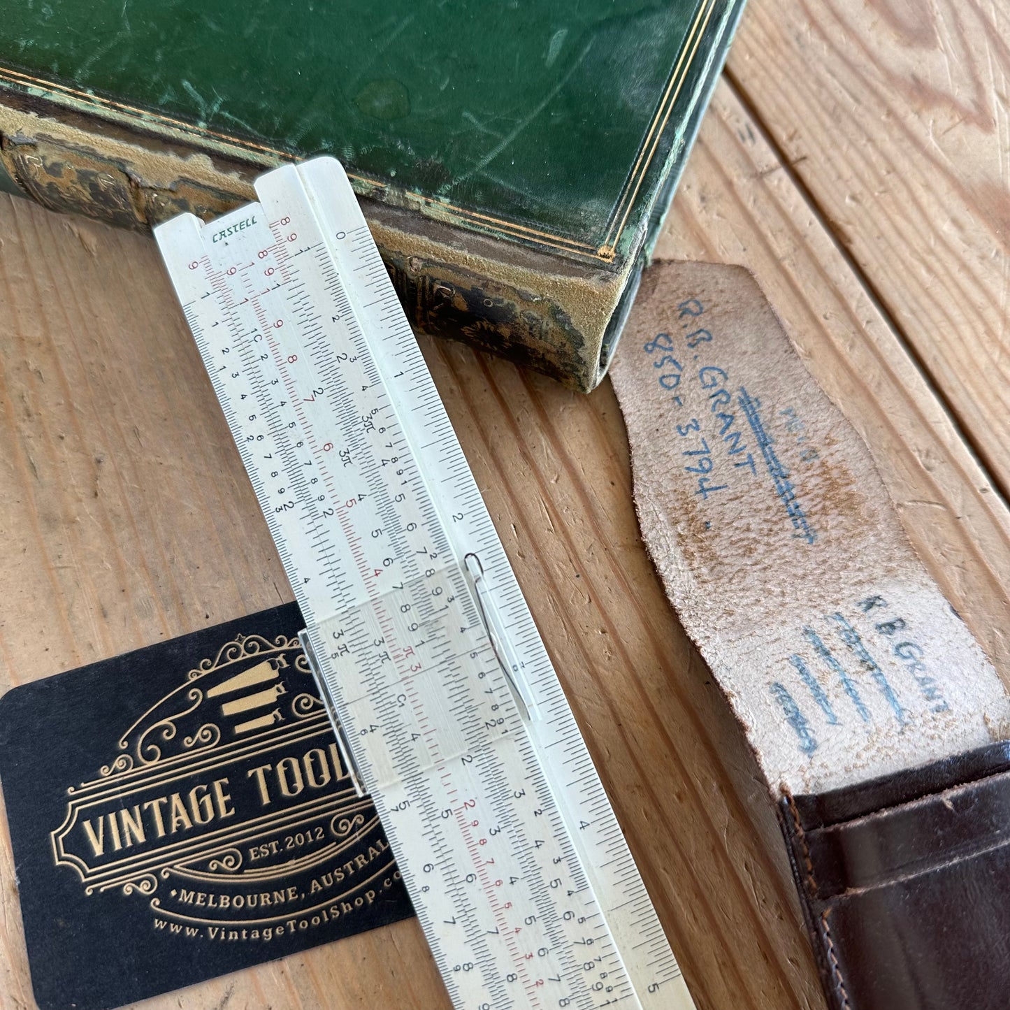 H1659 Vintage A.W. FABER CASTELL German SLIDE RULER