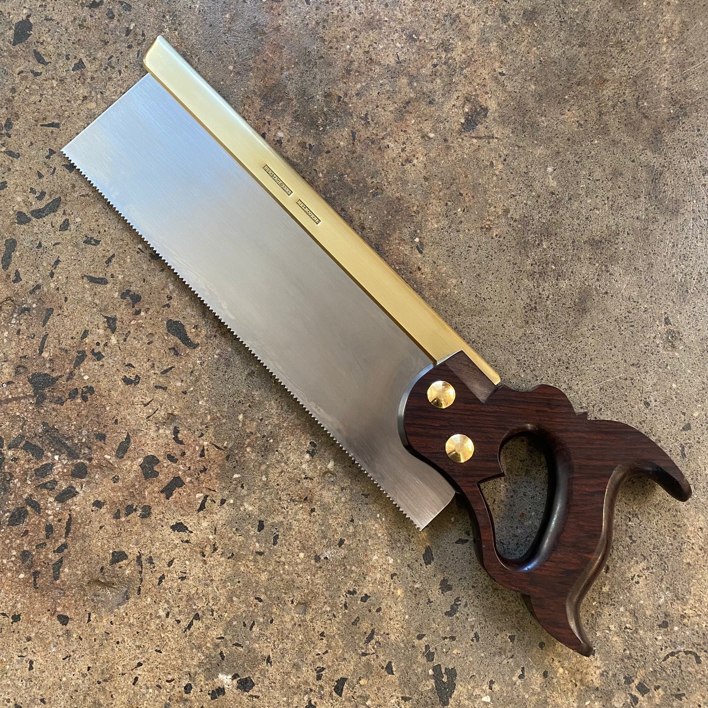 VHS18 HERITAGE SAWS Melbourne 12” KINGSTON 11ppi XCUT Carcass SAW with an INDIAN ROSEWOOD handle