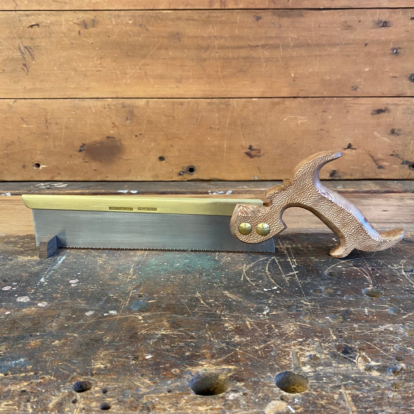 VHS14 HERITAGE SAWS Custom 10” CARLTON model 14ppi DOVETAIL SAW with LONDON PLANE Handle