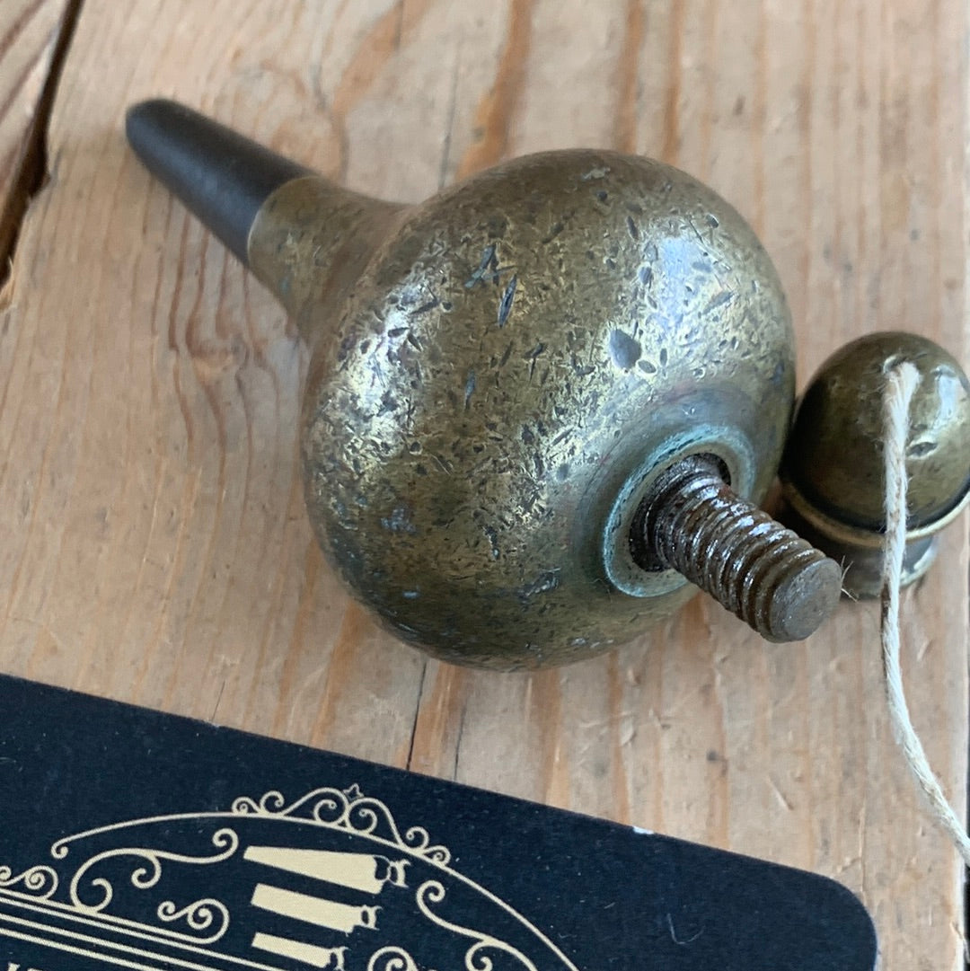 SOLD D717 Vintage FANCY brass PLUMB BOB