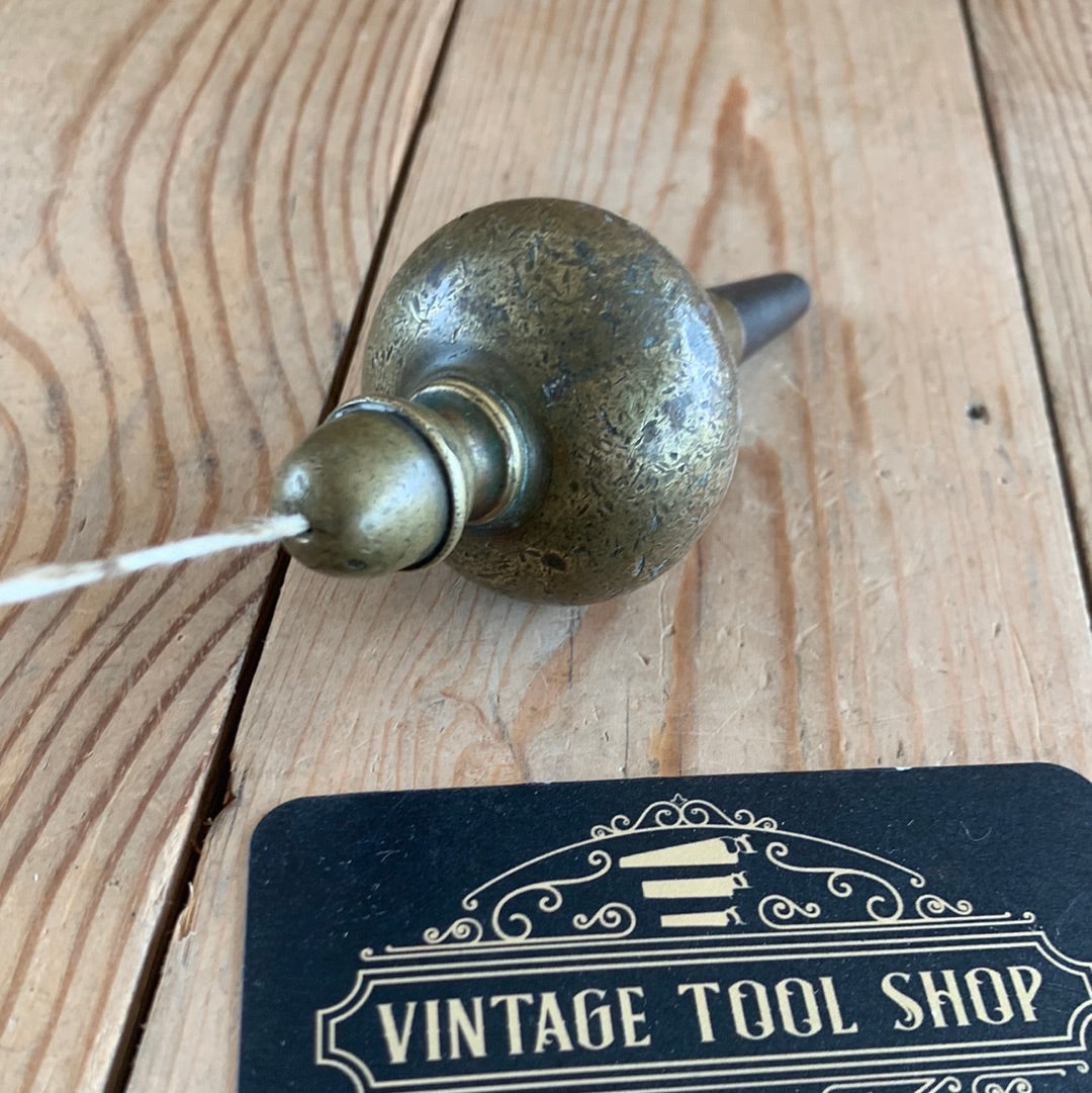 SOLD D717 Vintage FANCY brass PLUMB BOB