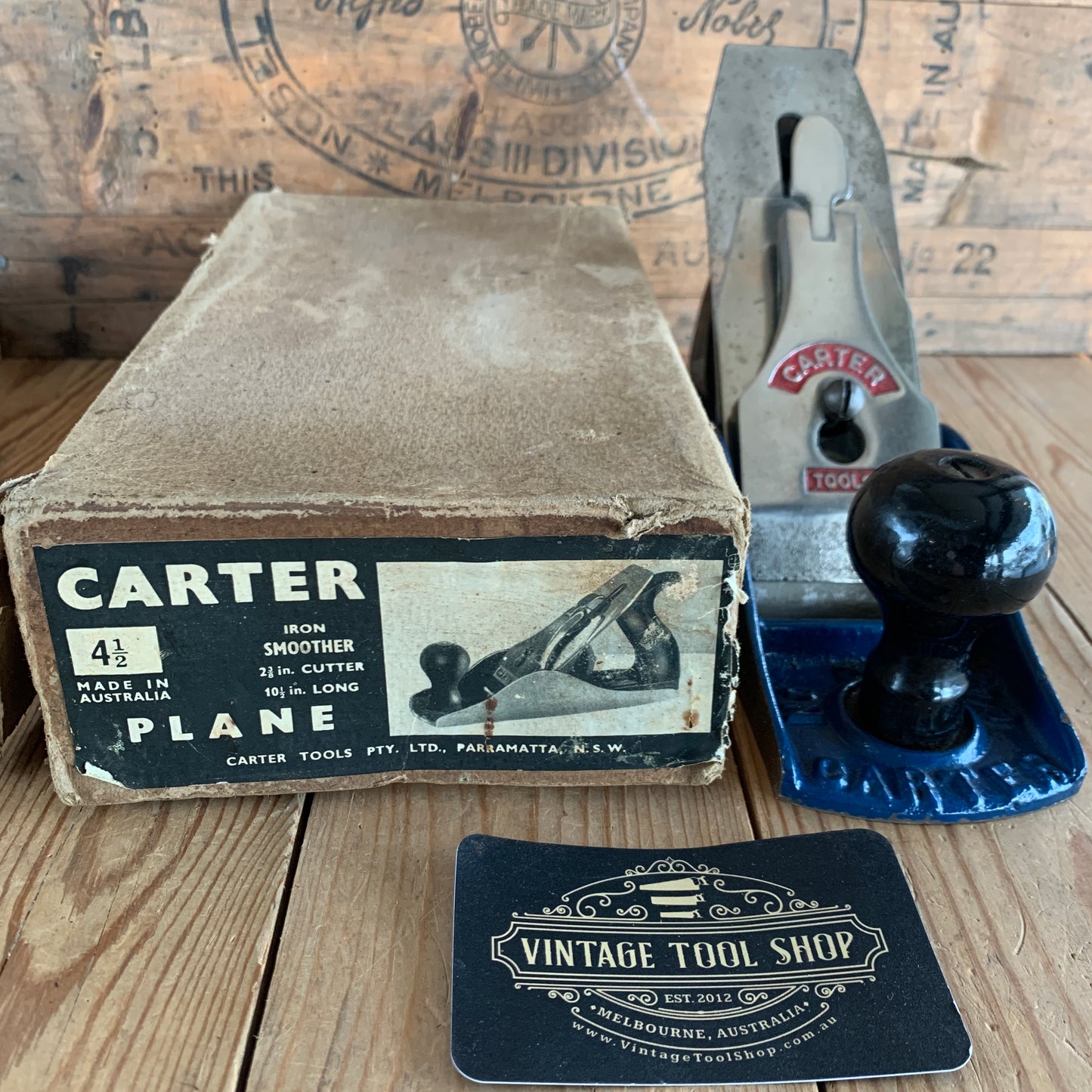 SOLD H420 Vintage CARTER Australia No.4 1/2 PLANE IOB