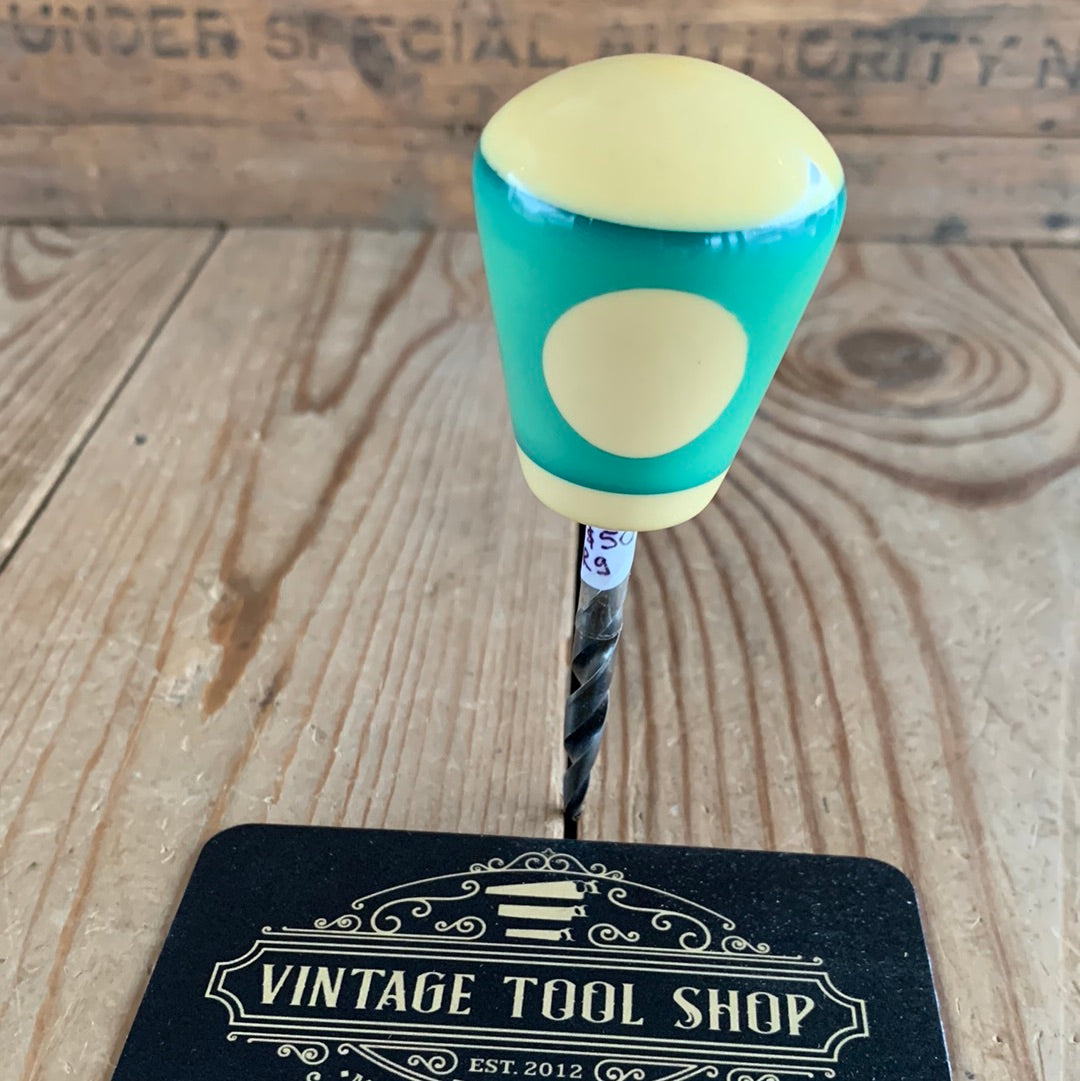 TR9 Repurposed Green & White POOL BALL AWL by Tony Ralph