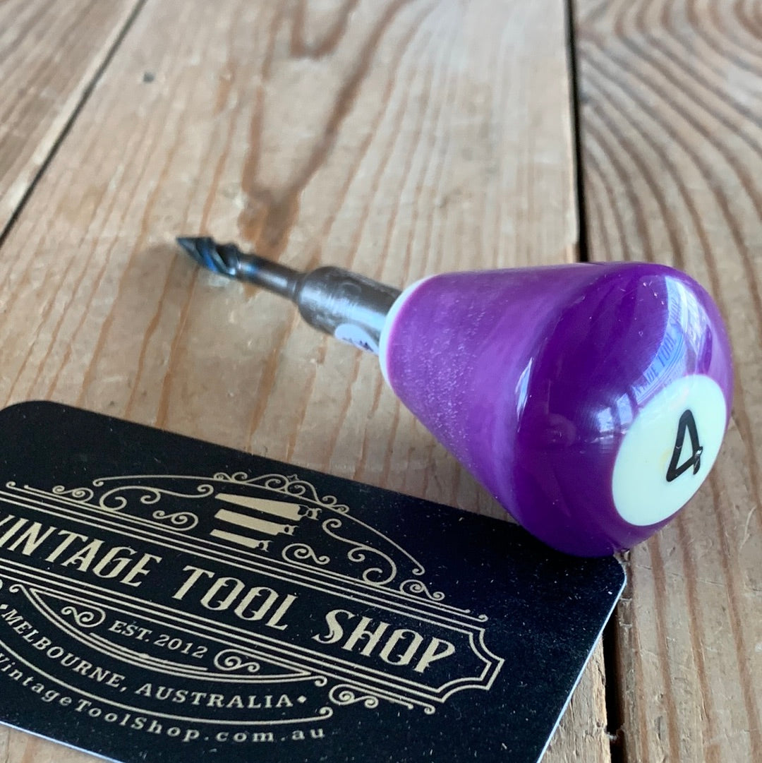 TR90 Repurposed Purple No.4 POOL BALL awl by Tony Ralph