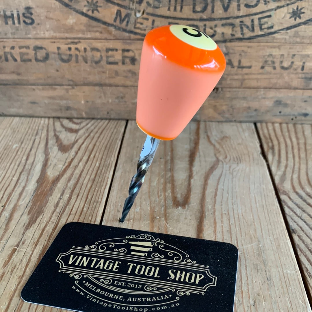 TR88 Repurposed orange No.5 POOL BALL AWL by Tony Ralph