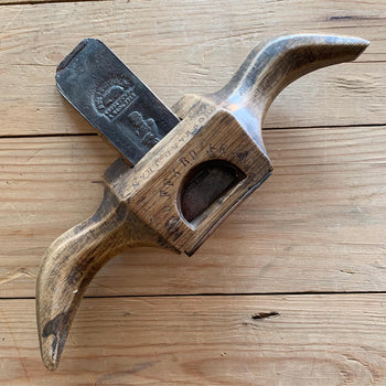 SOLD Antique NAPOLEON Bonaparte PLANE BLADE wooden French SPOKESHAVE