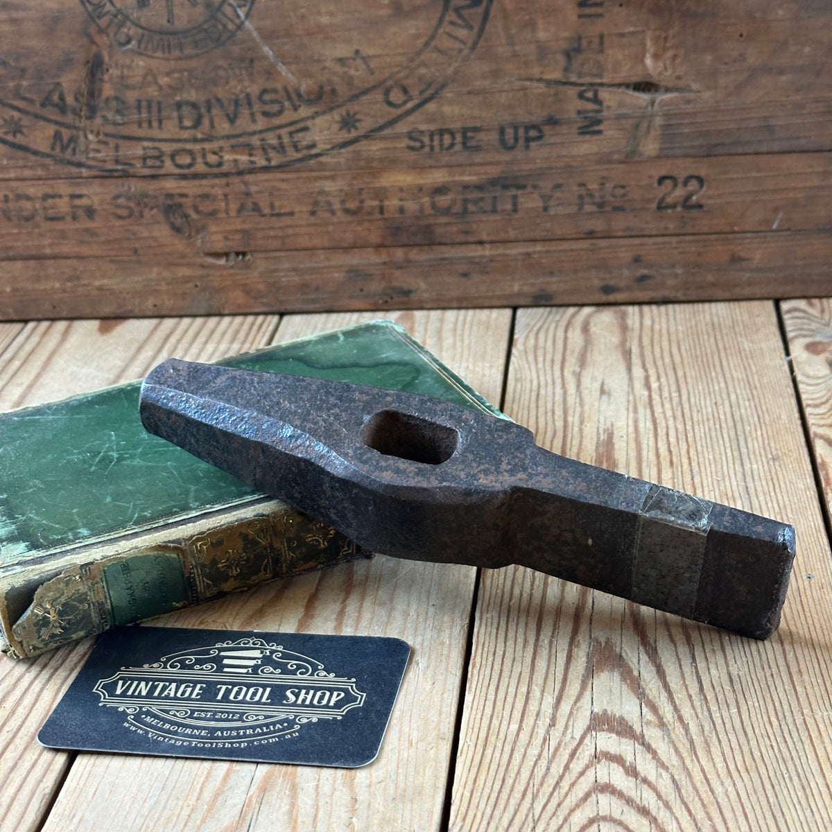 T1875 Antique BLACKSMITHS Shoulder Peen HAMMER HEAD