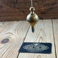 D1508 Vintage FANCY ORB shaped brass PLUMB BOB