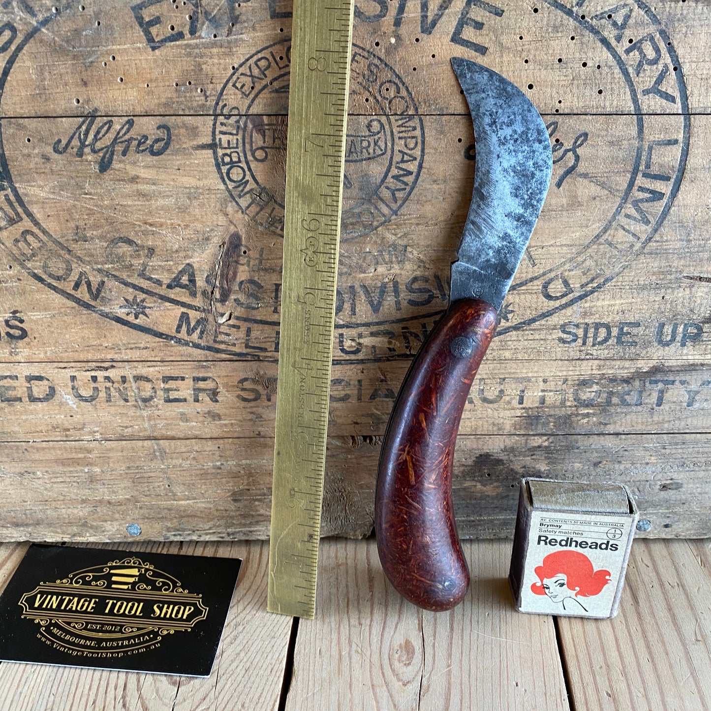 SOLD Vintage SOVIET ERA Pruning Knife COMPOSITE Handle T2738