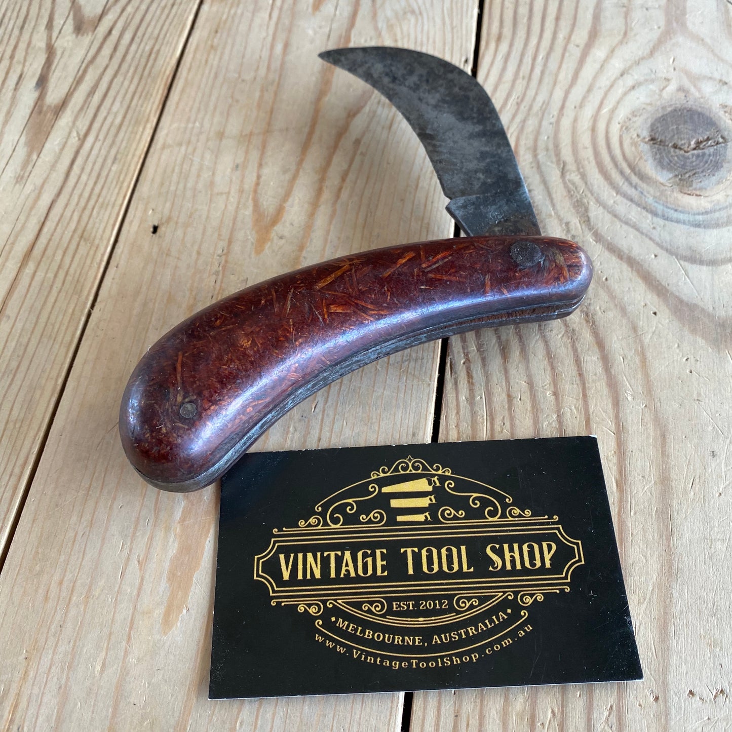 SOLD Vintage SOVIET ERA Pruning Knife COMPOSITE Handle T2738