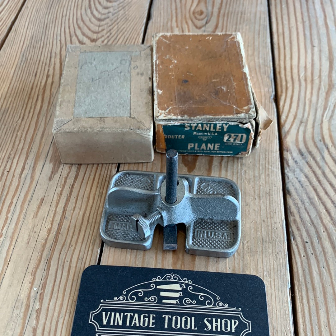 SOLD Vintage STANLEY USA No.271 Sweetheart era ROUTER PLANE in original box T9417