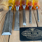 SOLD D770 Vintage MARPLES 5x bevel CHISELS with resin handles