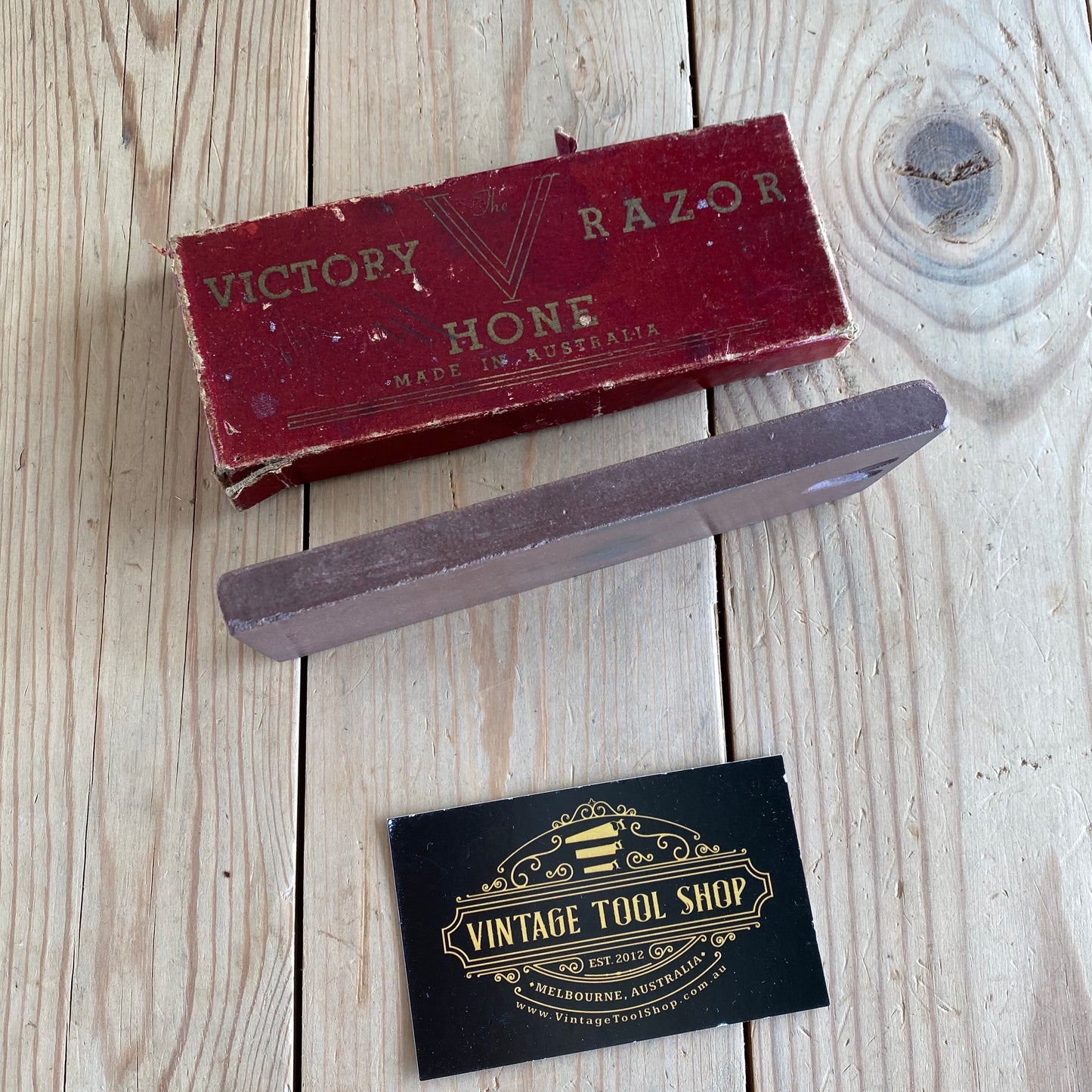 SOLD Vintage Australian VICTORY razor BARBER HONE A73