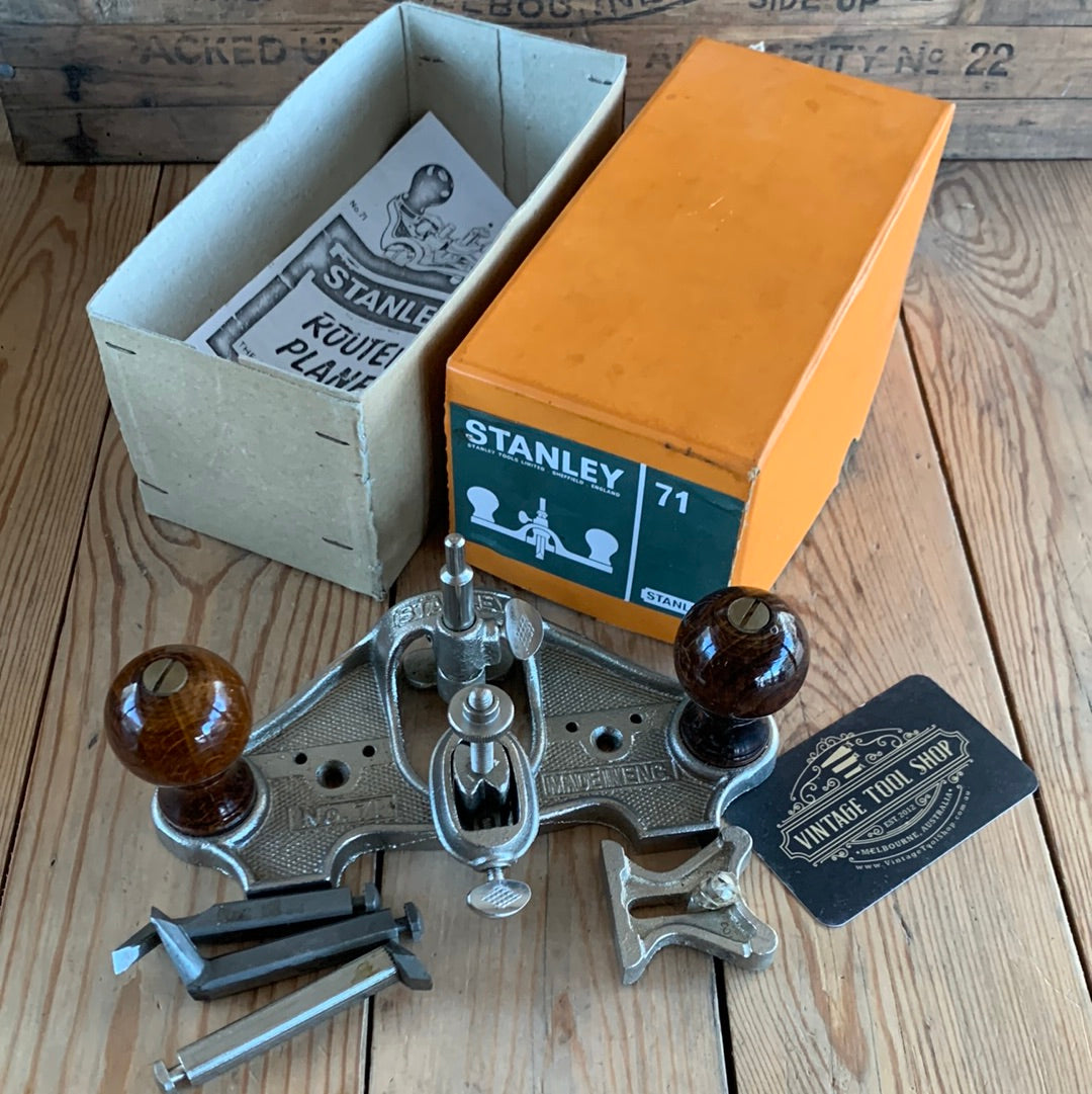 SOLD H219 Vintage STANLEY England  No. 71 Router PLANE IOB