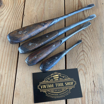 SOLD Vintage set of 4 x SMALL infill Perfect SCREWDRIVERS T10025