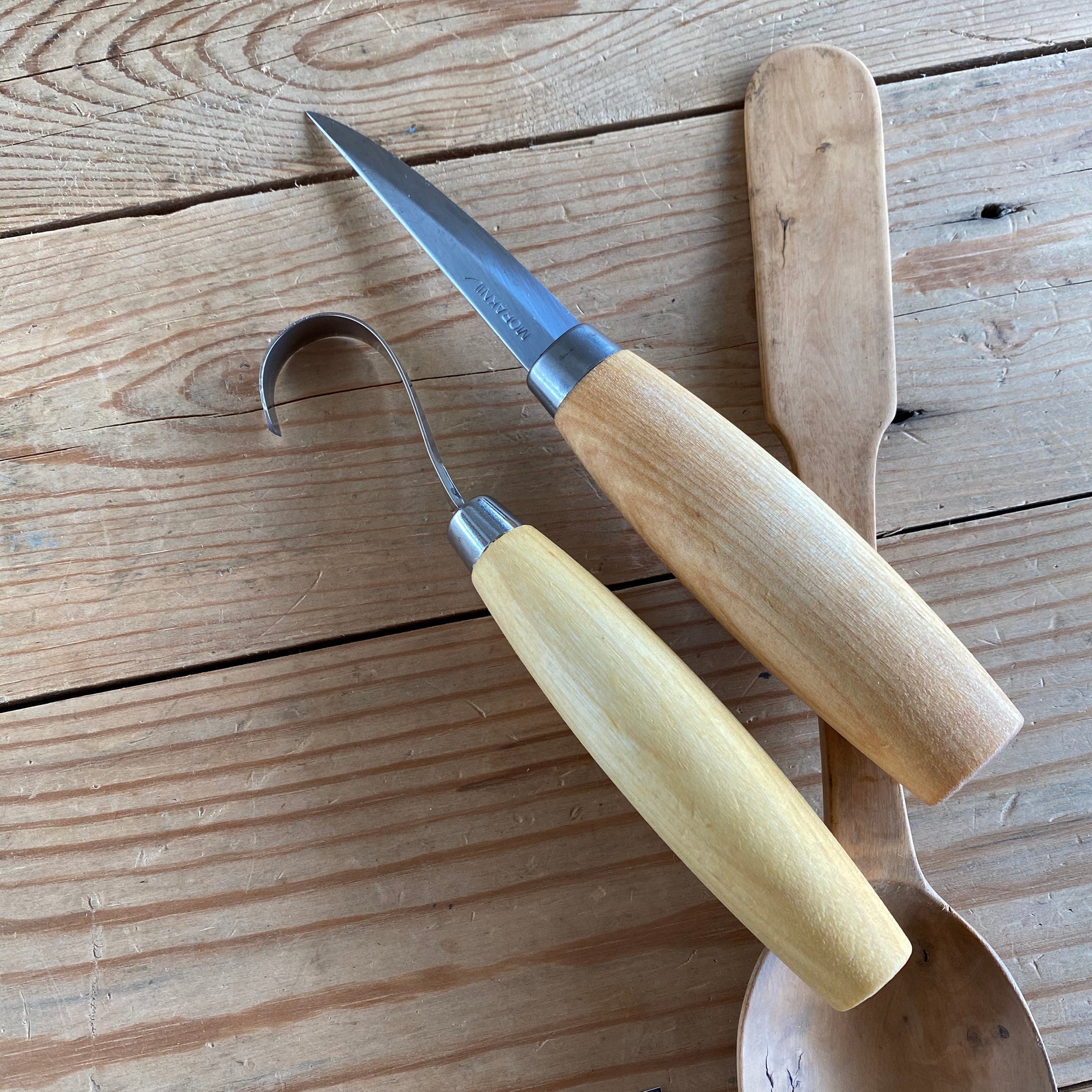 Spoon Carving Knives by Ray Iles - Whittling Knife, Curved