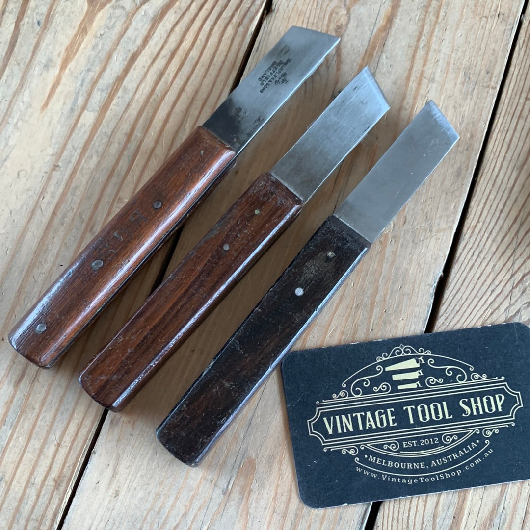 SOLD D490-D499 Vintage 1x Rosewood & hardwood handled MARKING KNIFE