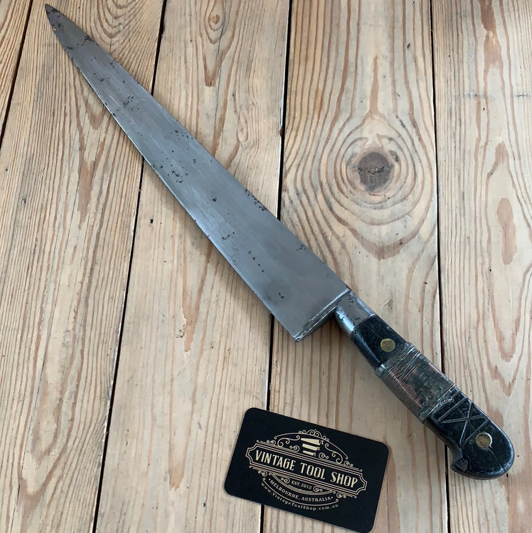 SOLD Large Vintage French Carbon Steel CHEFS KNIFE T9102