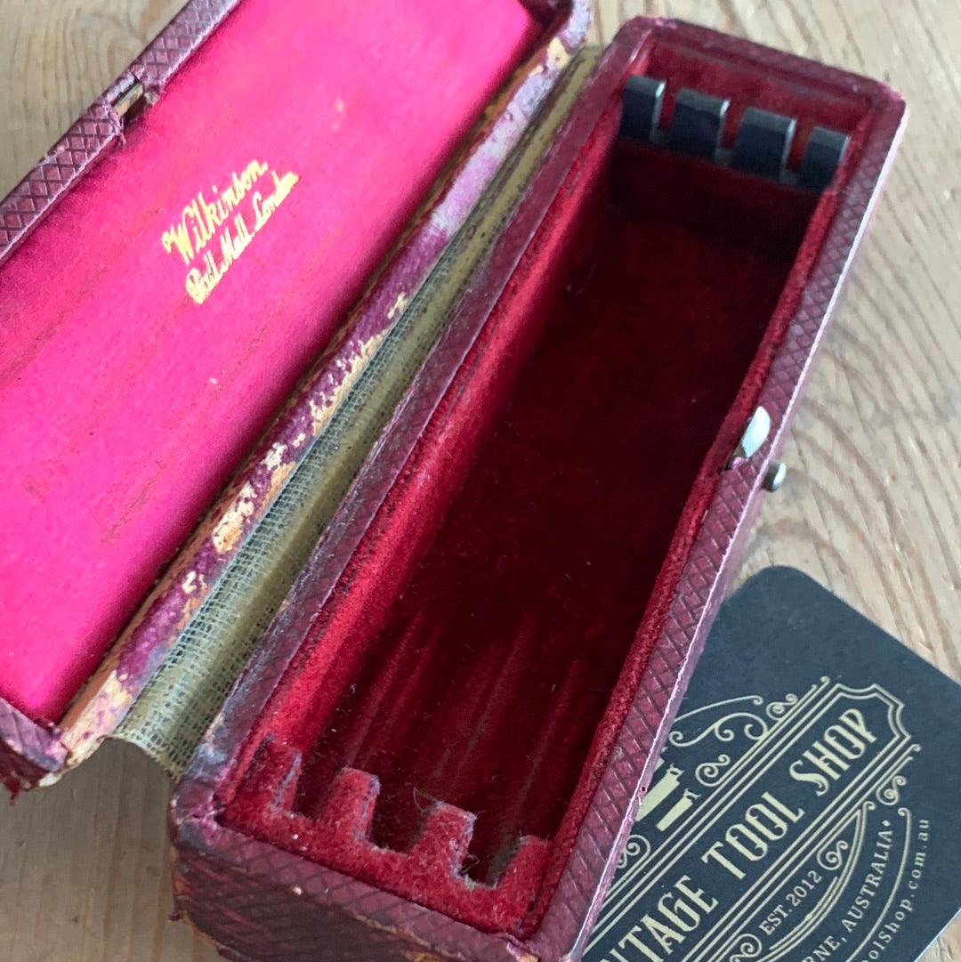 SOLD H78 Antique 3 x WILKINSON of Pall Mall London RAZOR set IOB