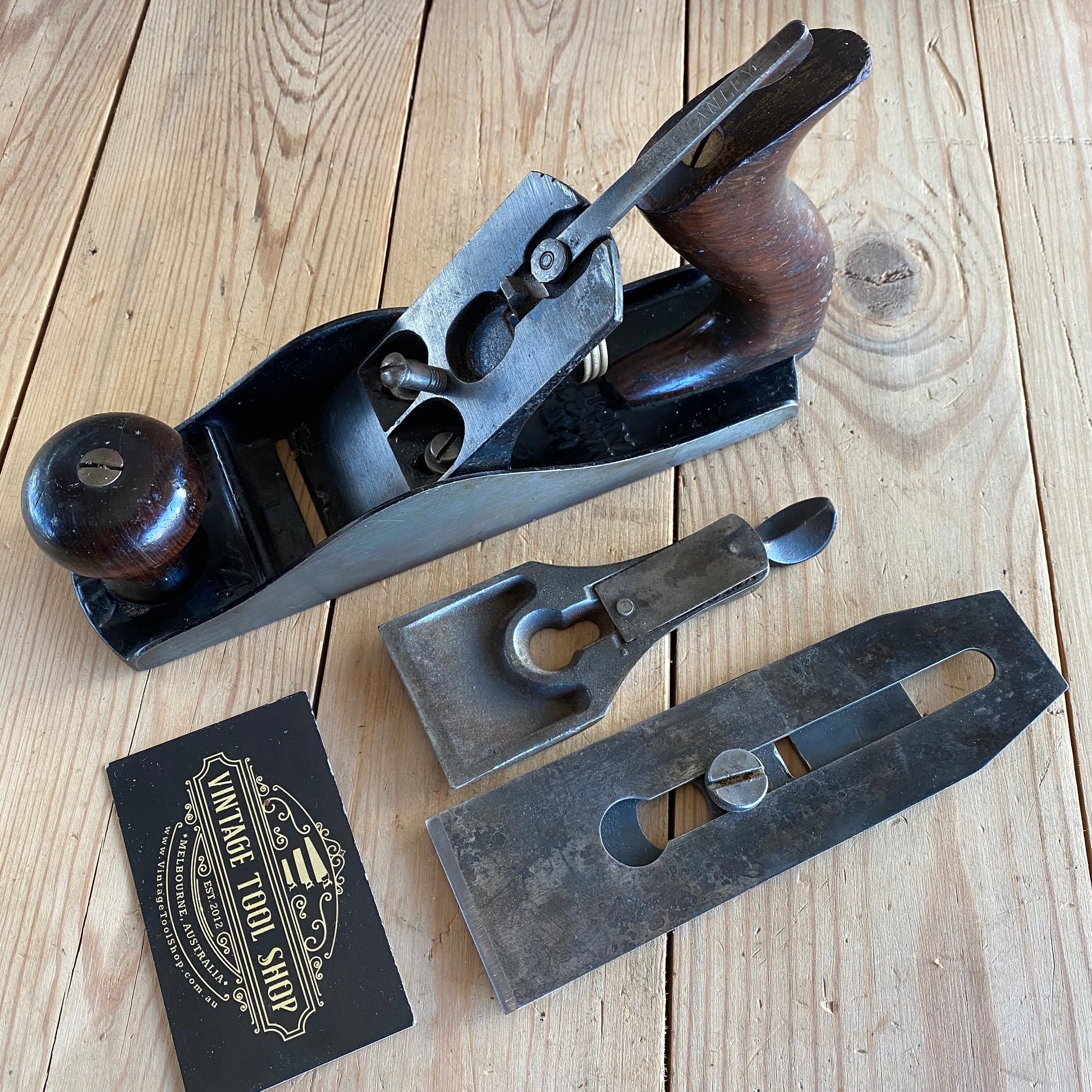 Antique STANLEY USA No:4c Type 9 1902-1907 PLANE Rosewood handlesAntique STANLEY USA No:4c Type 9 1902-1907 PLANE Rosewood handles