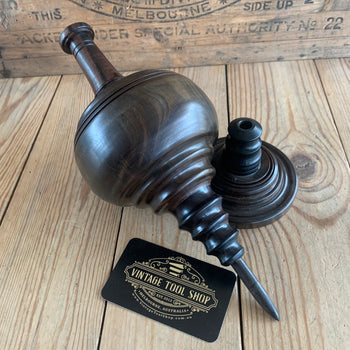 SOLD T9348 Vintage LIGNUM VITAE wooden PLUMB BOB