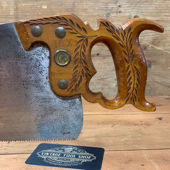 SOLD S434 Vintage SHARP! Premium Quality HENRY DISSTON & SONS No.12 xcut PANEL SAW