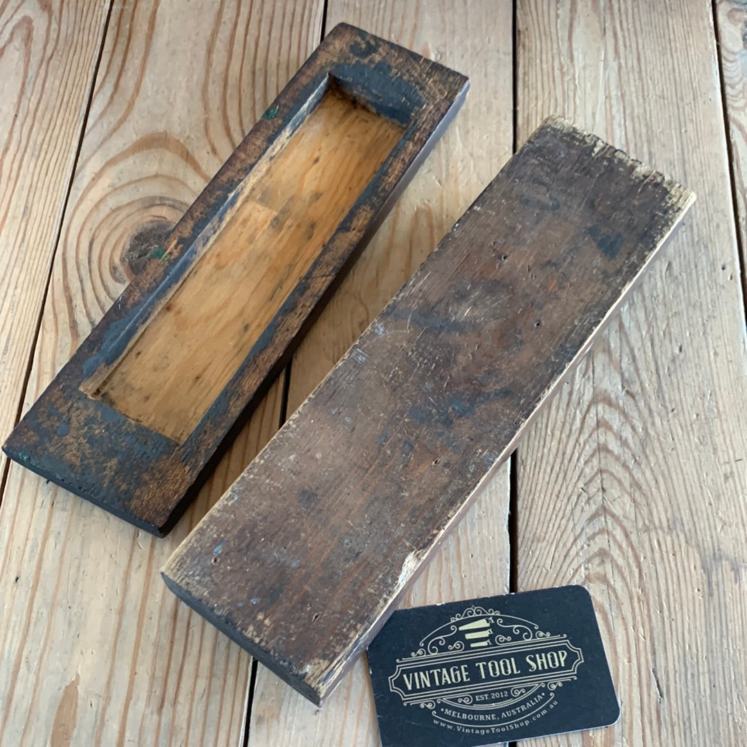 T1830 Vintage TURKEY STONE Sharpening STONE in wooden box