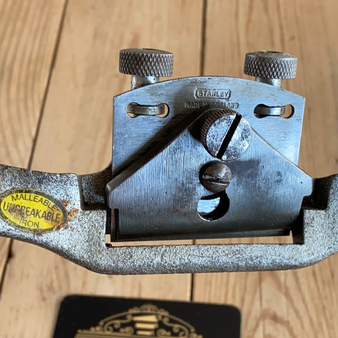 SOLD Vintage STANLEY England Malleable Iron “UNBREAKABLE” SPOKESHAVE T8169