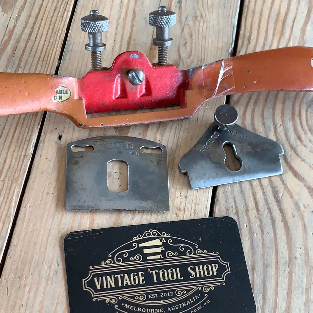 SOLD T9346 Vintage RECORD England No.A151 Adjustable CONVEX Malleable Iron SPOKESHAVE spoke shave