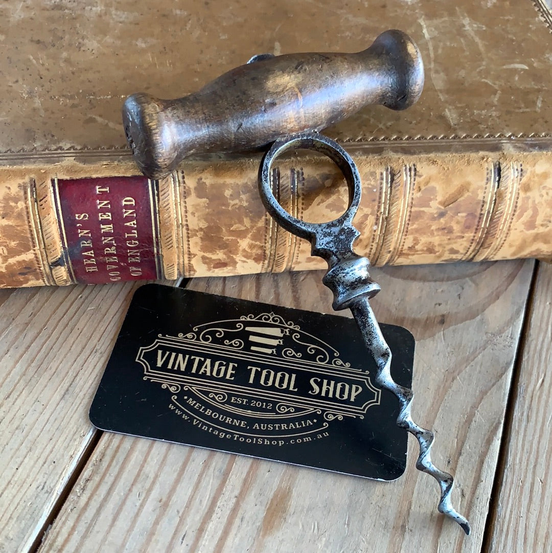 SOLD Antique Edward WOLVERSON style Holborn ring direct pull BOTTLE OPENER CORKSCREW T7537