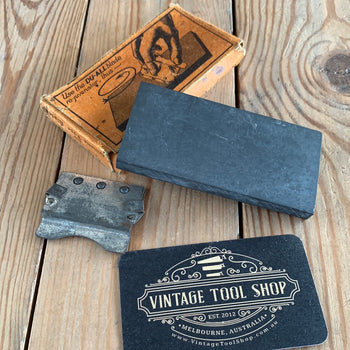 SOLD A259 Vintage The DO-ALL razor BARBER HONE sharpening stone & guide IOB