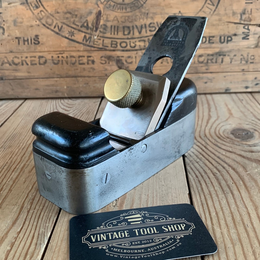 SOLD N174 Antique small INFILL smoothing PLANE with ebony infill